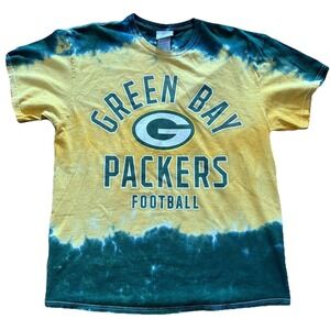 Vintage Green Bay Packers Tie Dye T Shirt NFL Team Apparel Men's L